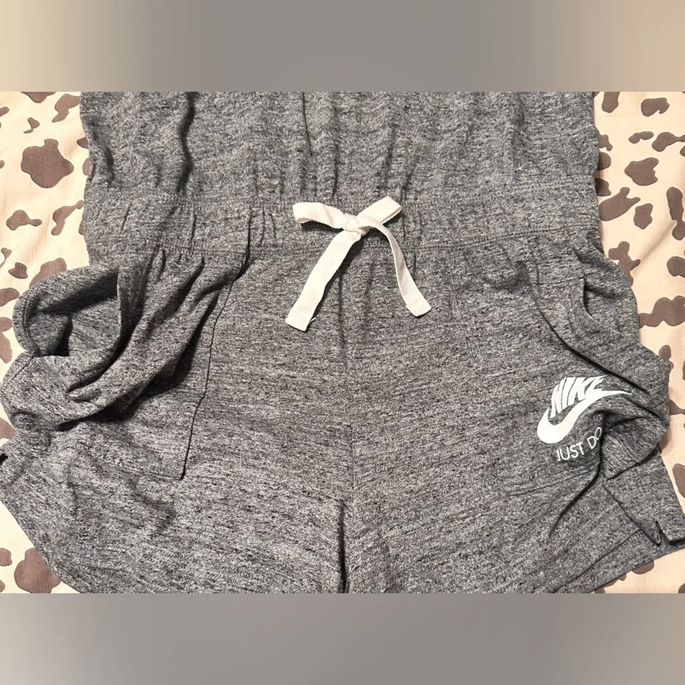 Nike Racerback Drawstring Vintage Style Romper Med Heather Gray EUC - Picture 8 of 8